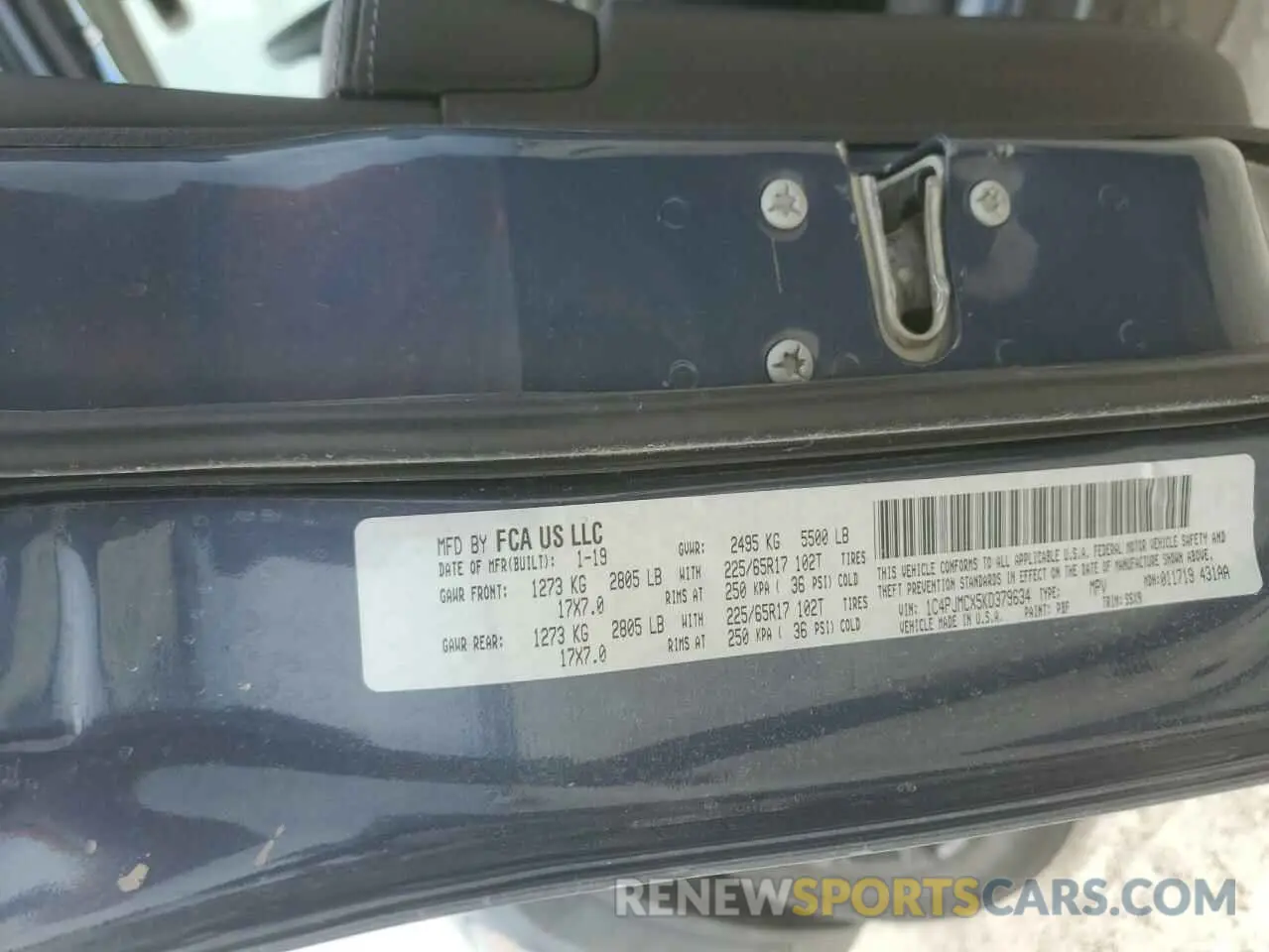 15 Photograph of a damaged car 1C4PJMCX5KD379634 JEEP GRAND CHER 2019