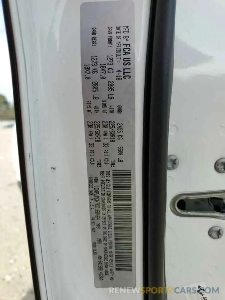 15 Photograph of a damaged car 1C4PJMDN7KD168464 JEEP GRAND CHER 2019