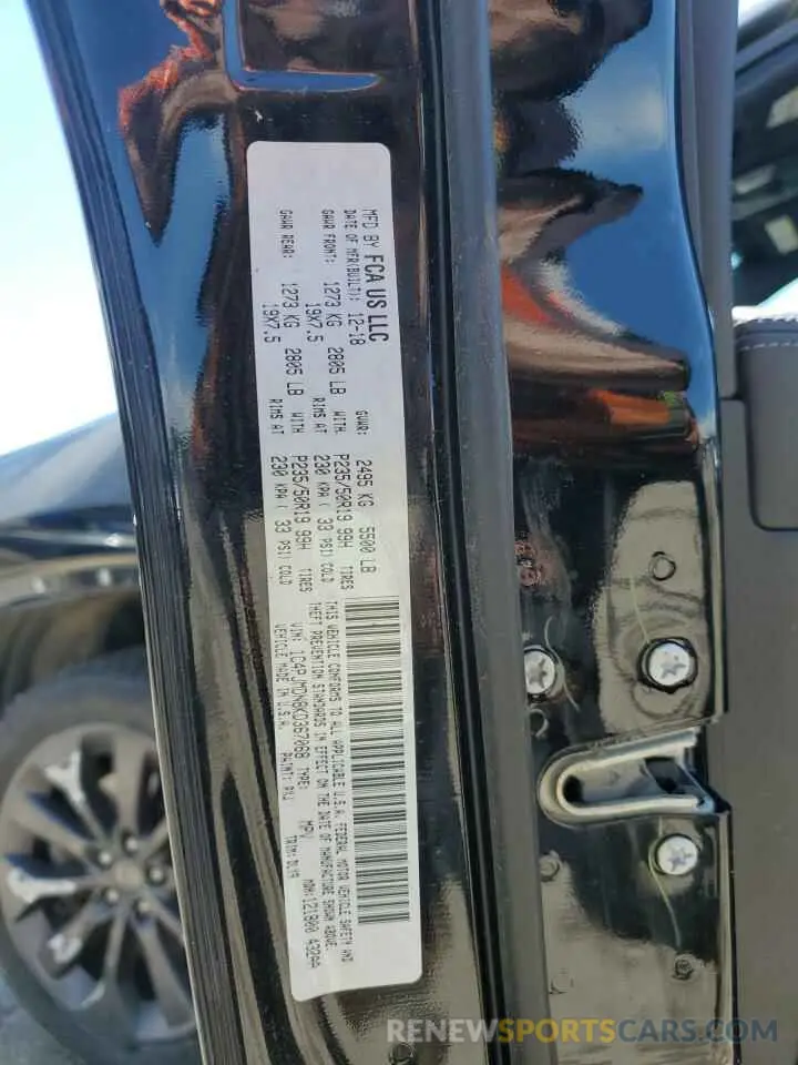 13 Photograph of a damaged car 1C4PJMDN8KD367068 JEEP GRAND CHER 2019