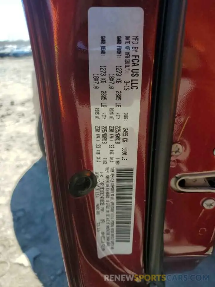 13 Photograph of a damaged car 1C4PJMDX3KD418638 JEEP GRAND CHER 2019
