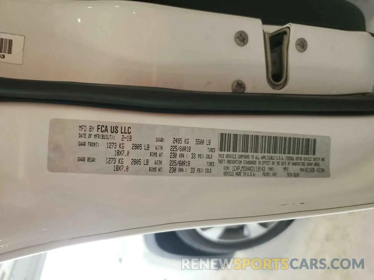 15 Photograph of a damaged car 1C4PJMDX4KD119143 JEEP GRAND CHER 2019
