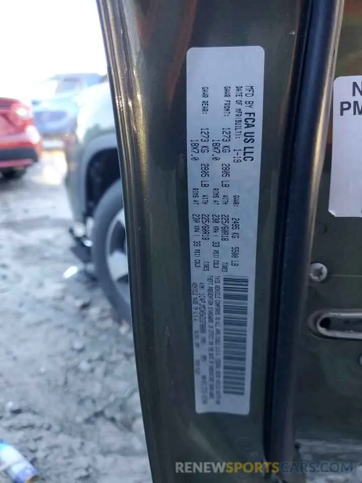 13 Photograph of a damaged car 1C4PJMDX5KD378000 JEEP GRAND CHER 2019