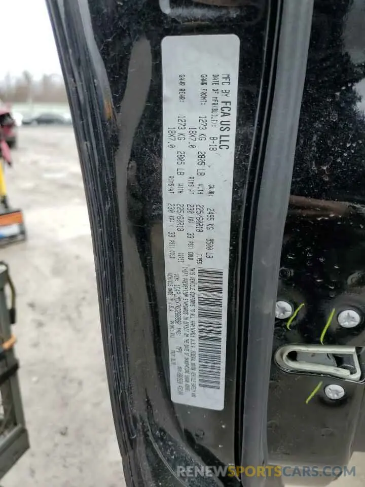13 Photograph of a damaged car 1C4PJMDX7KD268890 JEEP GRAND CHER 2019