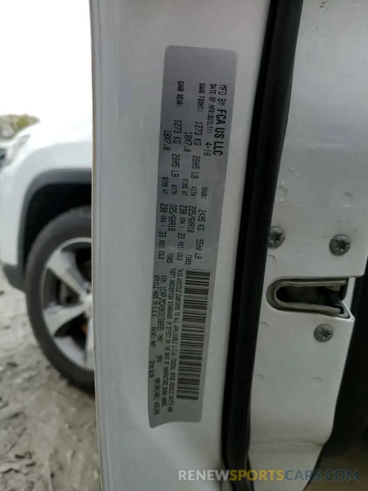 12 Photograph of a damaged car 1C4PJMDX9KD158035 JEEP GRAND CHER 2019