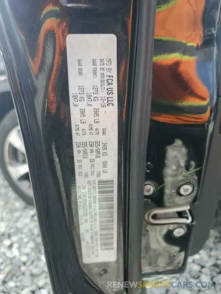 13 Photograph of a damaged car 1C4PJMDXXKD371303 JEEP GRAND CHER 2019