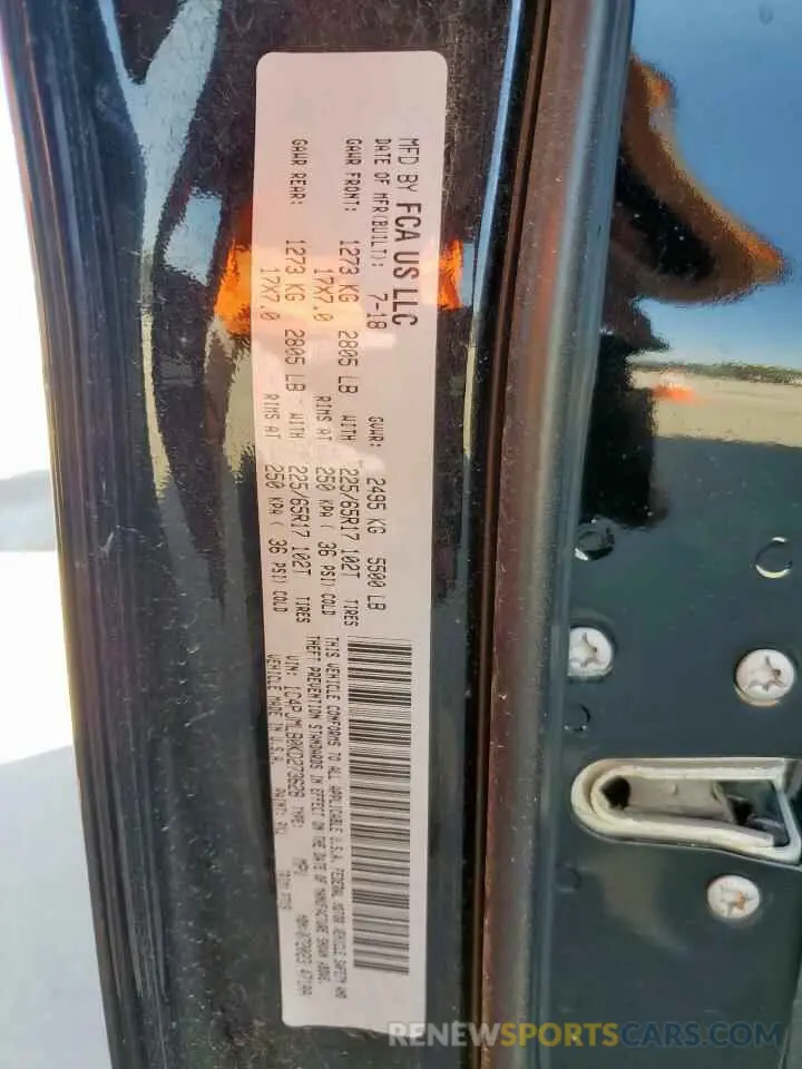13 Photograph of a damaged car 1C4PJMLB0KD273628 JEEP GRAND CHER 2019
