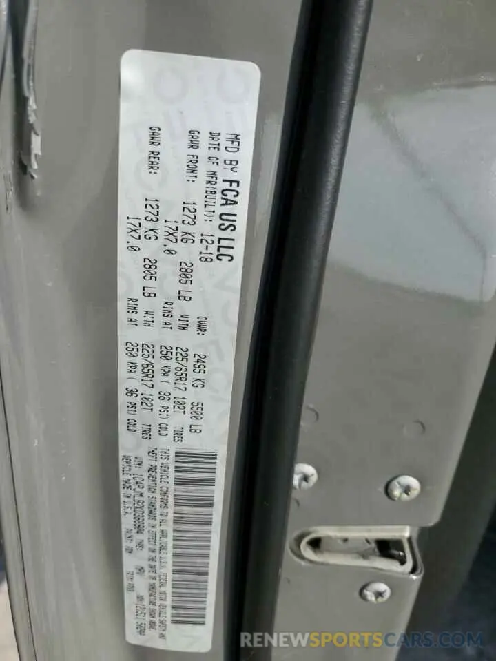 13 Photograph of a damaged car 1C4PJMLB2KD368904 JEEP GRAND CHER 2019