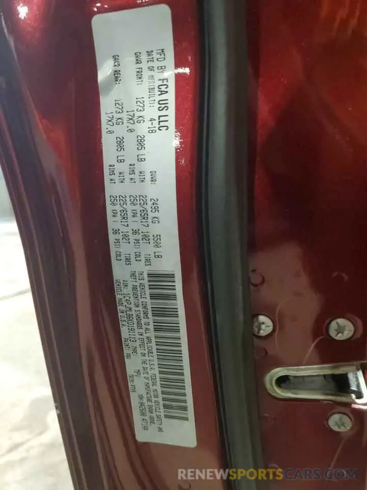 12 Photograph of a damaged car 1C4PJMLB6KD191113 JEEP GRAND CHER 2019