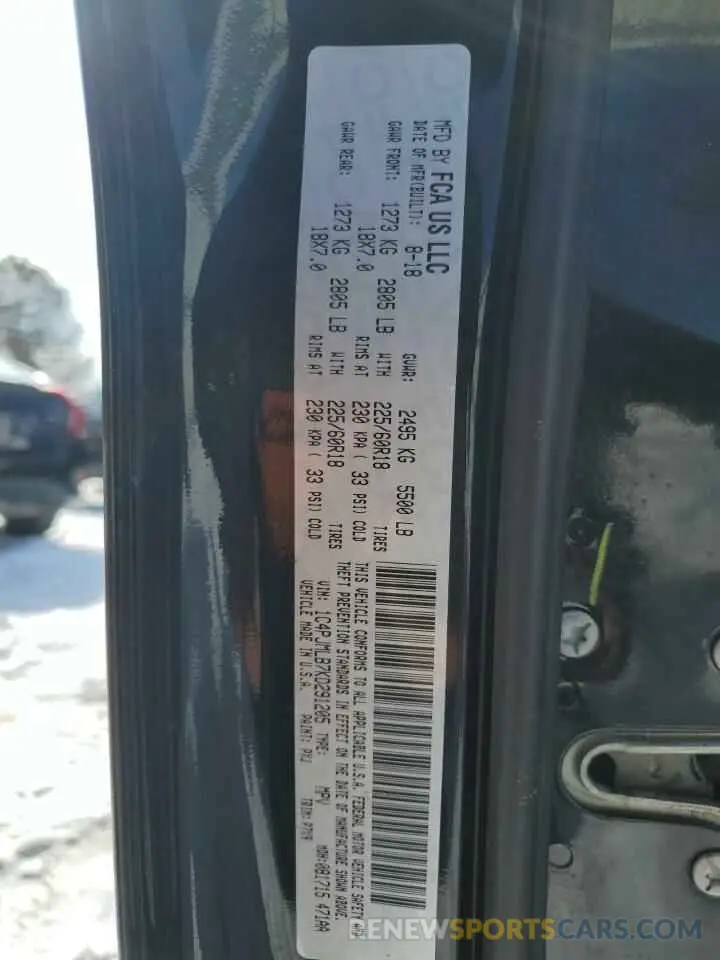 13 Photograph of a damaged car 1C4PJMLB7KD291205 JEEP GRAND CHER 2019