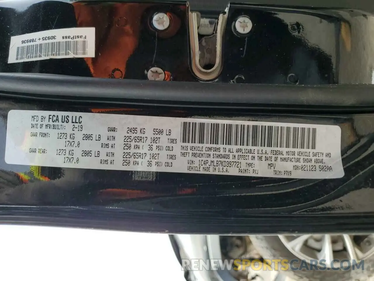 13 Photograph of a damaged car 1C4PJMLB7KD397721 JEEP GRAND CHER 2019
