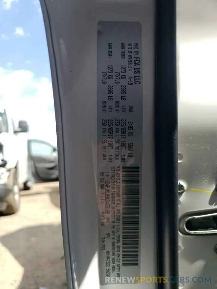 12 Photograph of a damaged car 1C4PJMLB9KD453108 JEEP GRAND CHER 2019