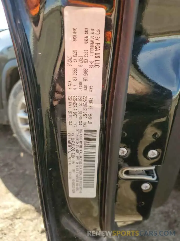 13 Photograph of a damaged car 1C4PJMLN3KD151114 JEEP GRAND CHER 2019