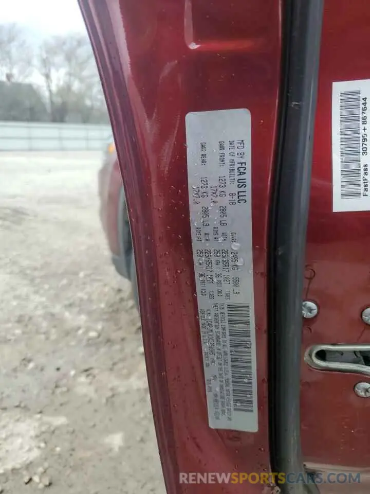 13 Photograph of a damaged car 1C4PJMLX1KD250905 JEEP GRAND CHER 2019