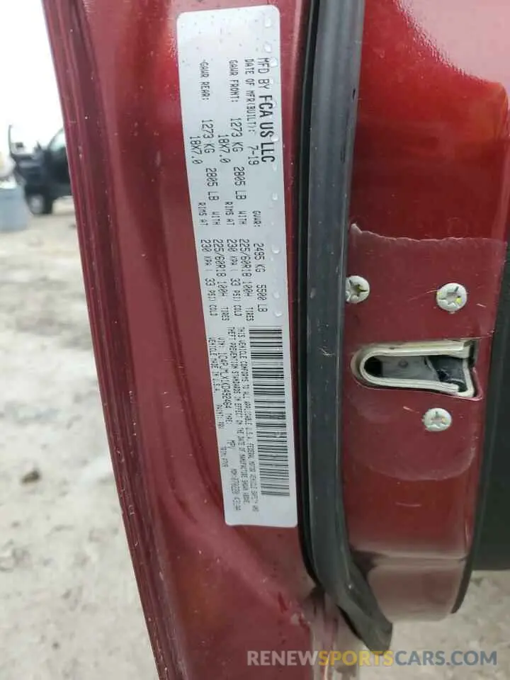 13 Photograph of a damaged car 1C4PJMLX1KD492464 JEEP GRAND CHER 2019