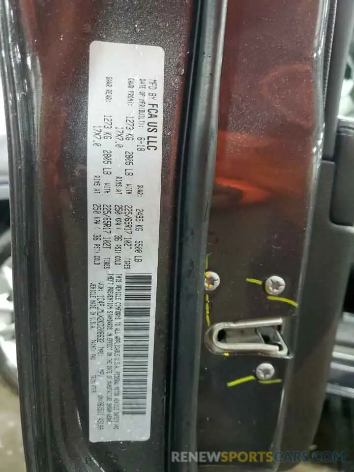 13 Photograph of a damaged car 1C4PJMLX2KD208632 JEEP GRAND CHER 2019
