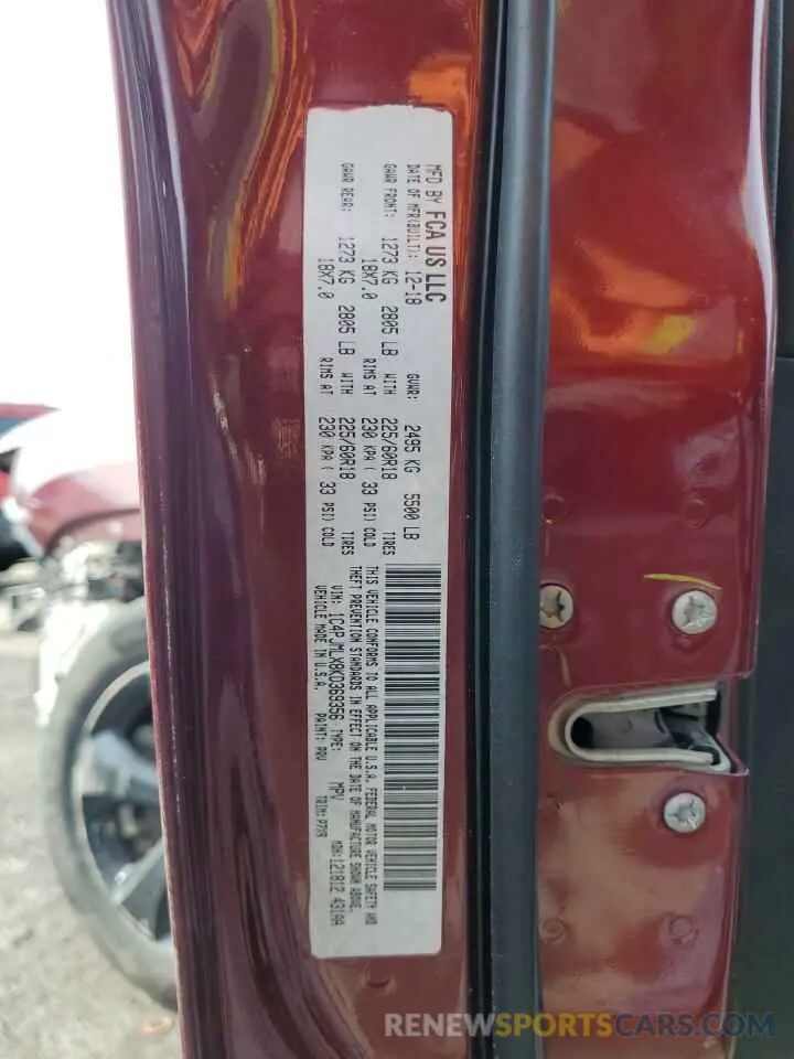 14 Photograph of a damaged car 1C4PJMLX8KD369356 JEEP GRAND CHER 2019