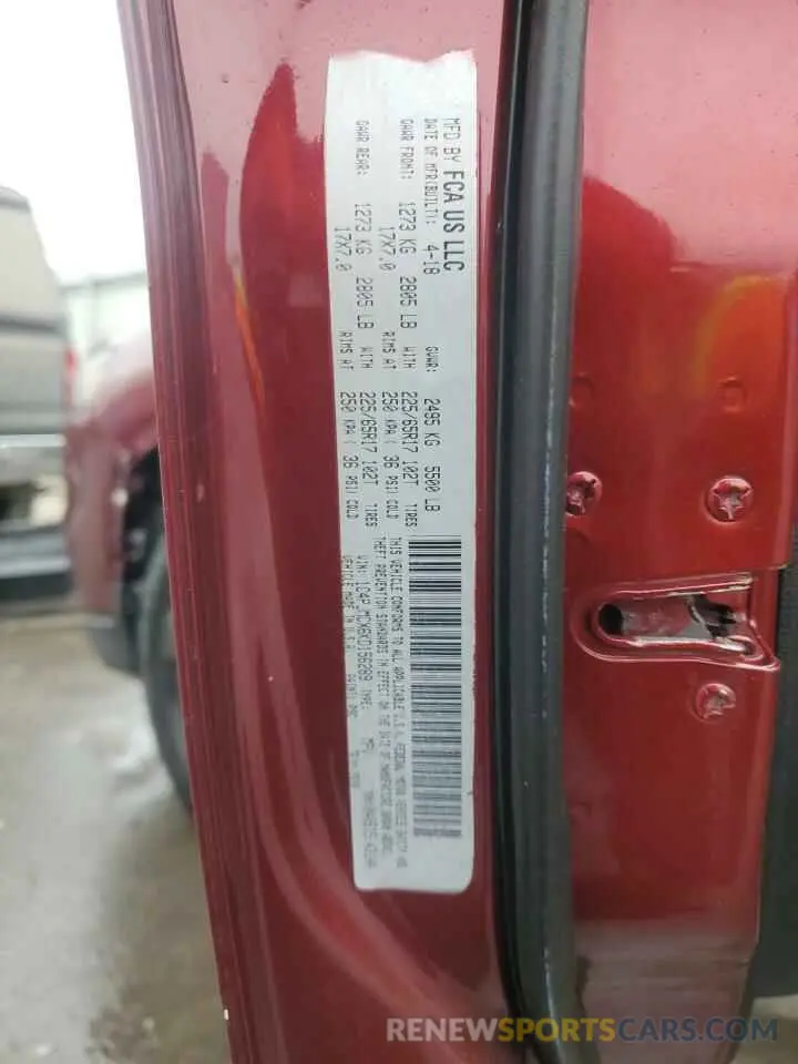 13 Photograph of a damaged car 1C4PJMLX8KD473068 JEEP GRAND CHER 2019