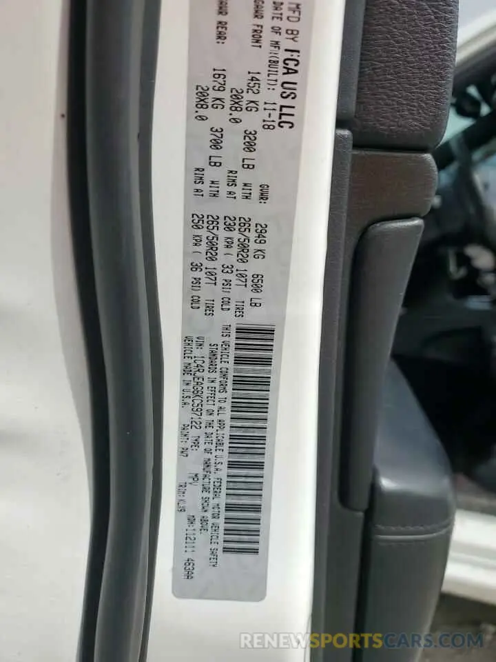 15 Photograph of a damaged car 1C4RJEAG6KC597122 JEEP GRAND CHER 2019