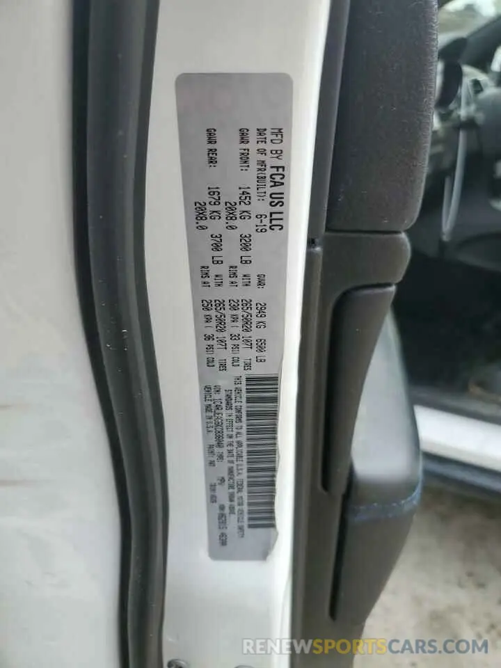 12 Photograph of a damaged car 1C4RJEAG6KC836040 JEEP GRAND CHER 2019