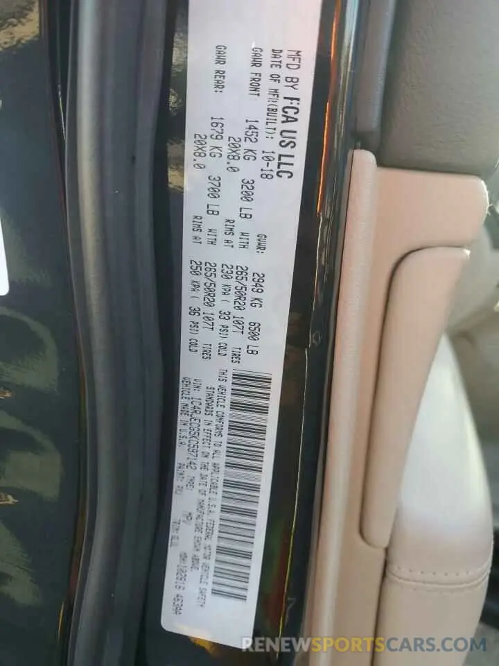 14 Photograph of a damaged car 1C4RJECG5KC597142 JEEP GRAND CHER 2019