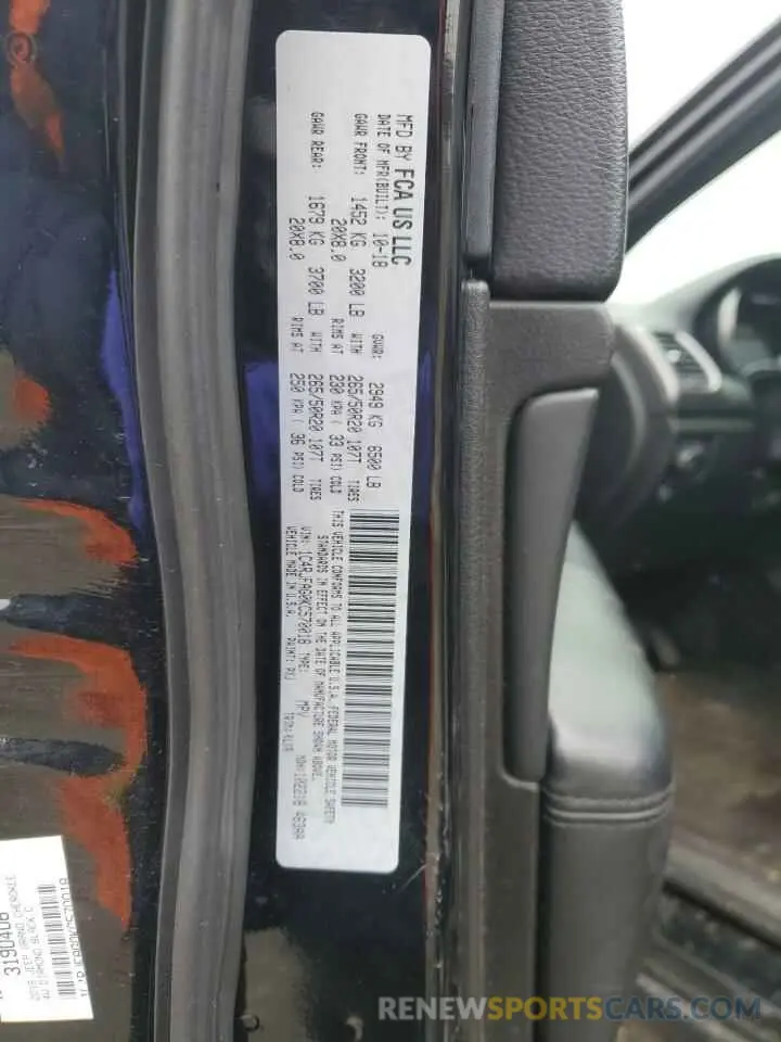 13 Photograph of a damaged car 1C4RJFAG0KC570018 JEEP GRAND CHER 2019
