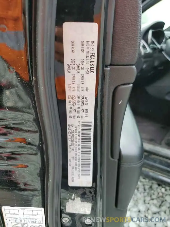 13 Photograph of a damaged car 1C4RJFAG1KC587555 JEEP GRAND CHER 2019