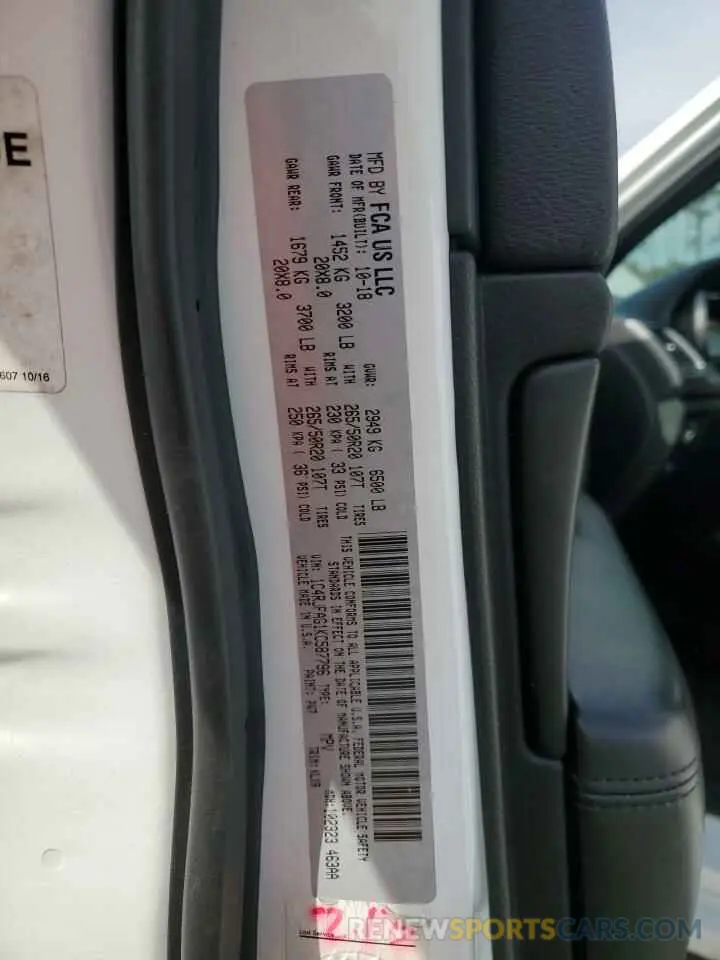 14 Photograph of a damaged car 1C4RJFAG1KC587796 JEEP GRAND CHER 2019