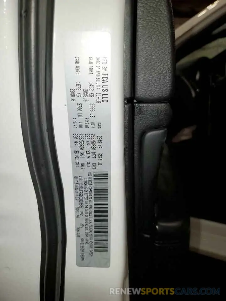 14 Photograph of a damaged car 1C4RJFAG1KC618982 JEEP GRAND CHER 2019