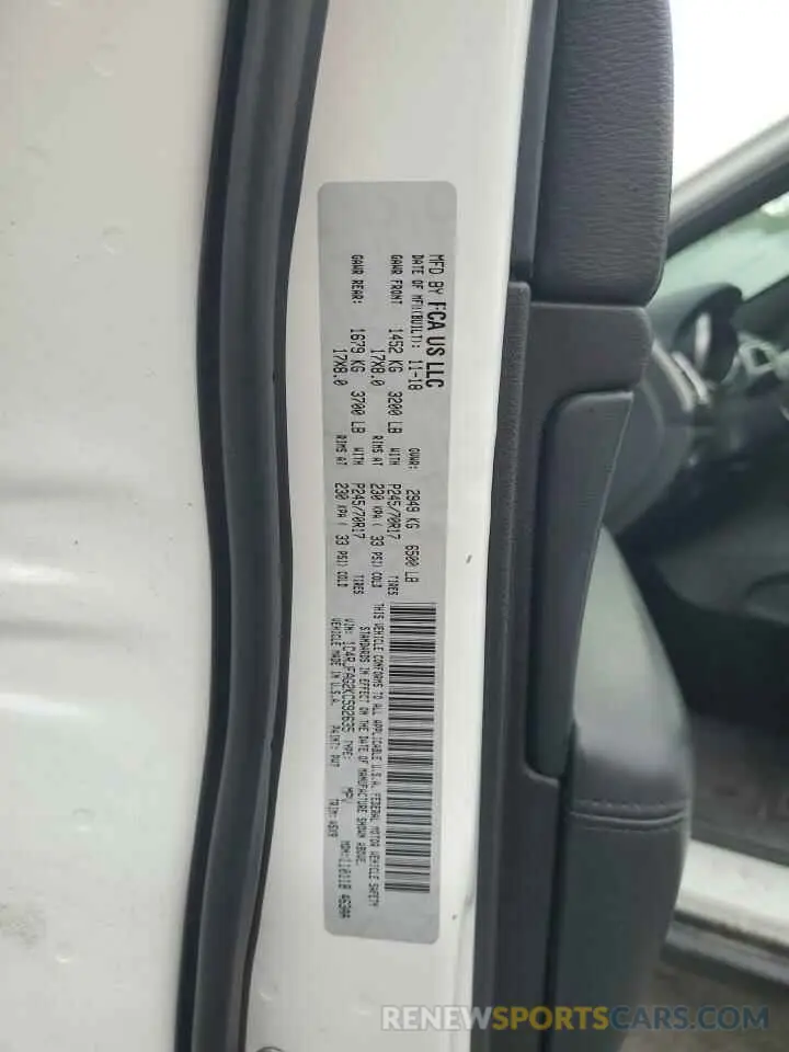 13 Photograph of a damaged car 1C4RJFAG2KC592635 JEEP GRAND CHER 2019