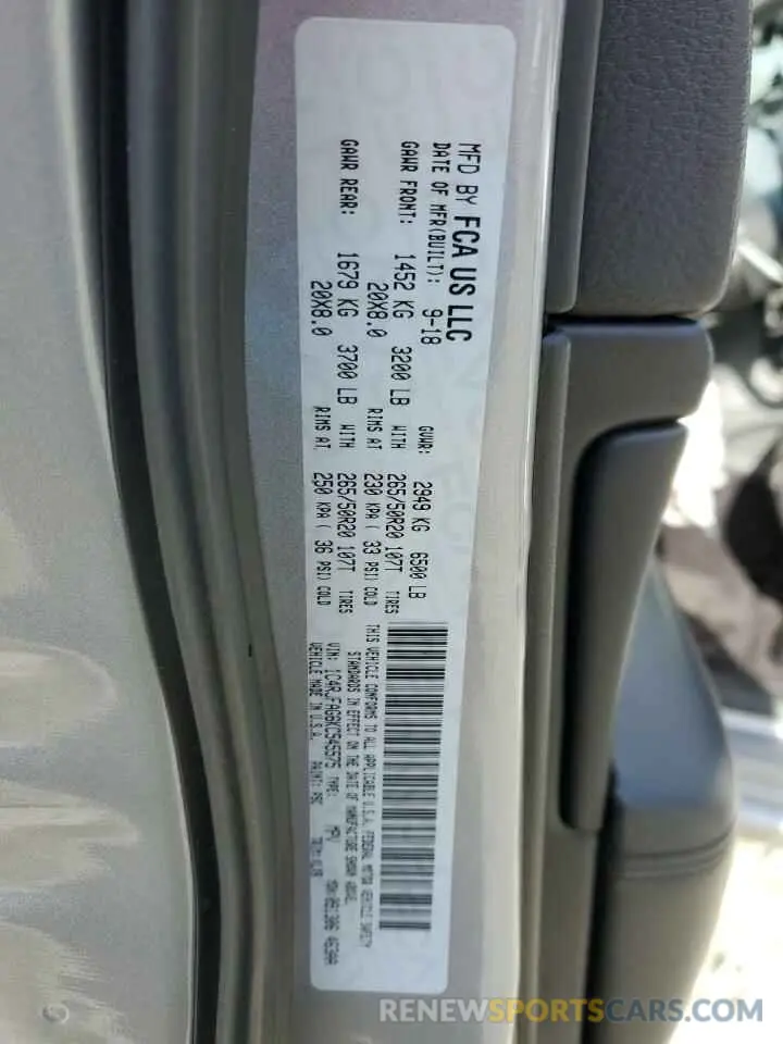 13 Photograph of a damaged car 1C4RJFAG6KC545575 JEEP GRAND CHER 2019