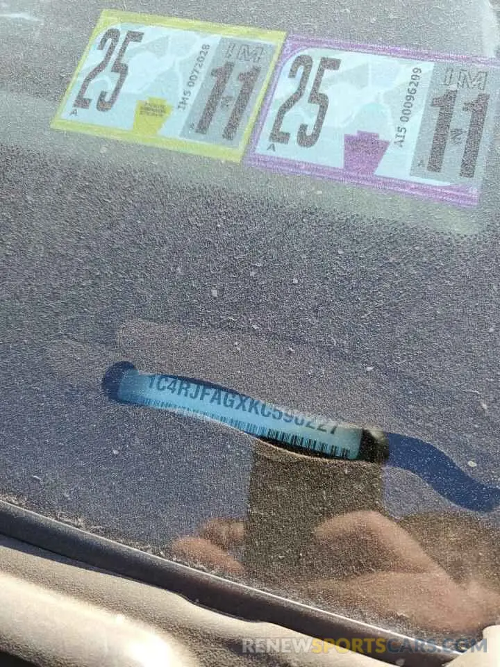 13 Photograph of a damaged car 1C4RJFAGXKC590227 JEEP GRAND CHER 2019