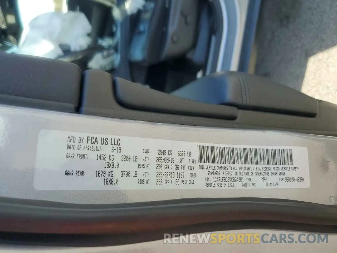 13 Photograph of a damaged car 1C4RJFBG3KC804361 JEEP GRAND CHER 2019