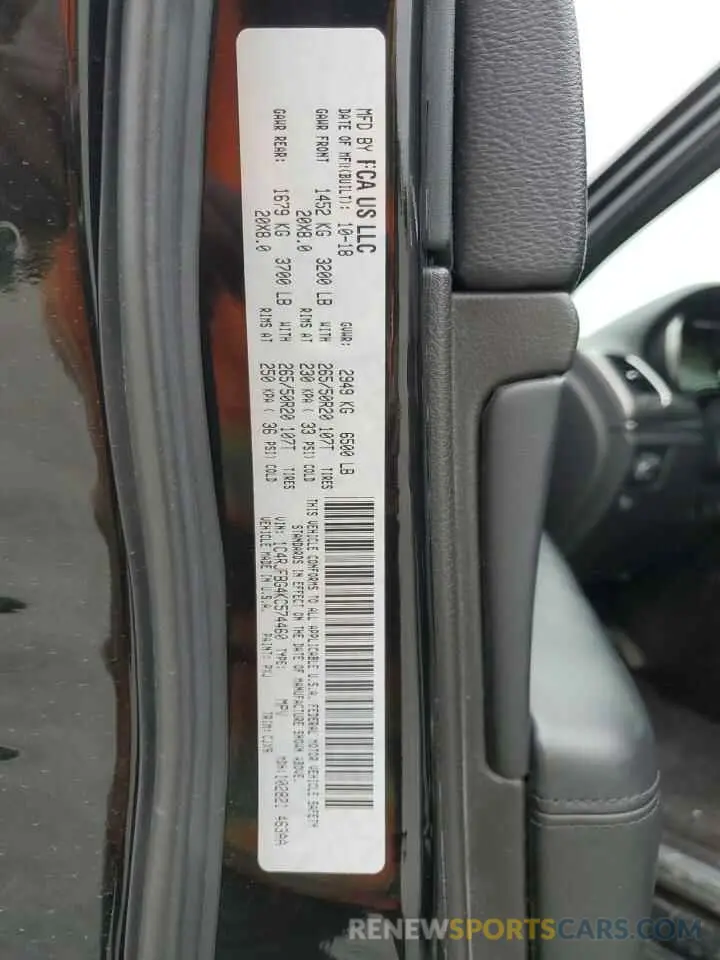 13 Photograph of a damaged car 1C4RJFBG4KC574460 JEEP GRAND CHER 2019