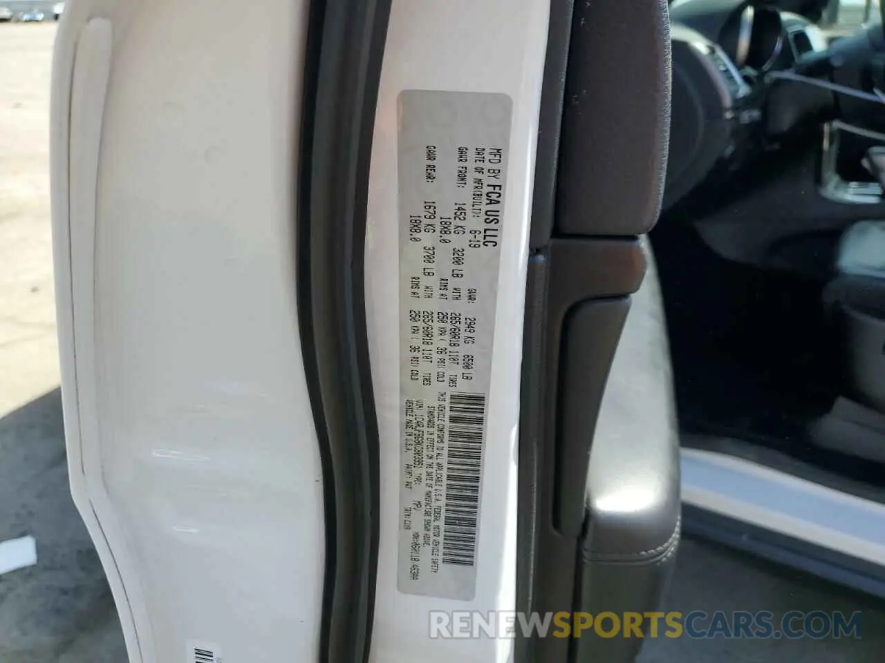 12 Photograph of a damaged car 1C4RJFBG8KC803951 JEEP GRAND CHER 2019