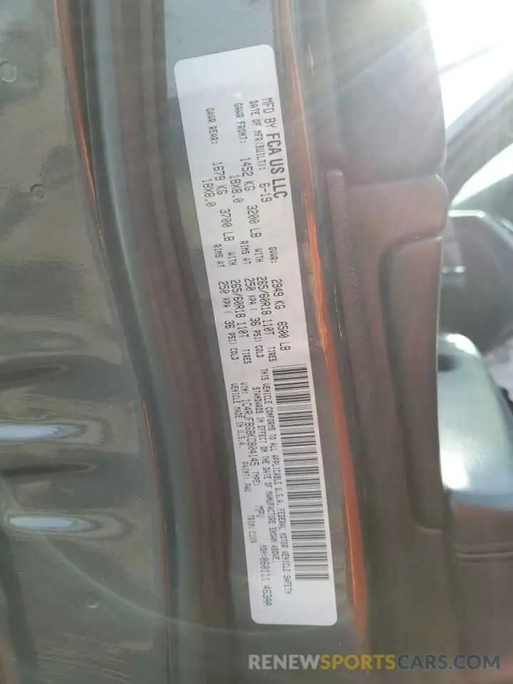 12 Photograph of a damaged car 1C4RJFBG8KC804145 JEEP GRAND CHER 2019