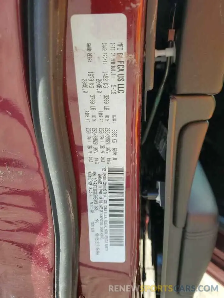 13 Photograph of a damaged car 1C4RJFCTXKC785349 JEEP GRAND CHER 2019