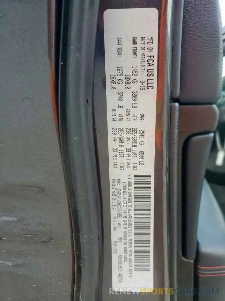 13 Photograph of a damaged car 1C4RJFLG9KC727851 JEEP GRAND CHER 2019