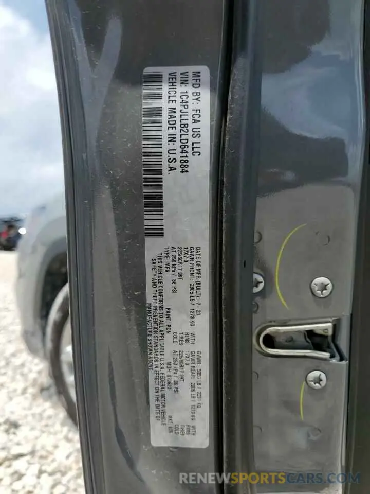 13 Photograph of a damaged car 1C4PJLLB2LD641884 JEEP GRAND CHER 2020