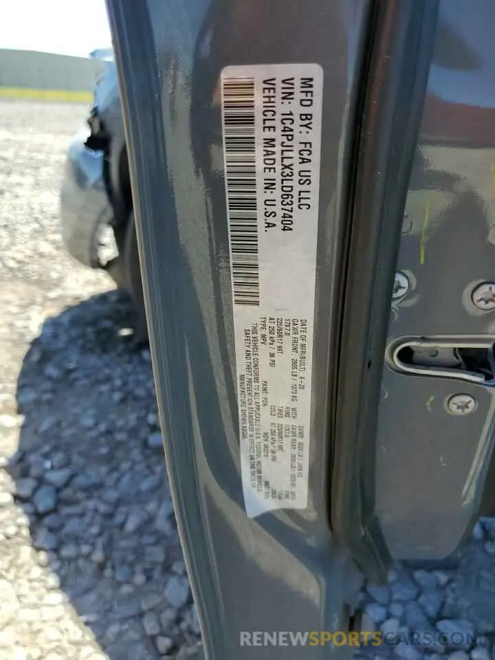 13 Photograph of a damaged car 1C4PJLLX3LD637404 JEEP GRAND CHER 2020