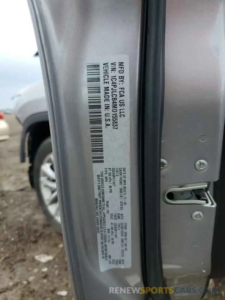 13 Photograph of a damaged car 1C4PJLCB4MD155837 JEEP GRAND CHER 2021
