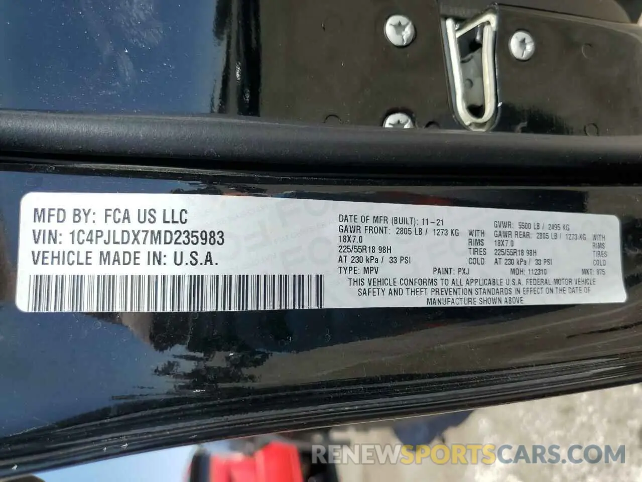 14 Photograph of a damaged car 1C4PJLDX7MD235983 JEEP GRAND CHER 2021