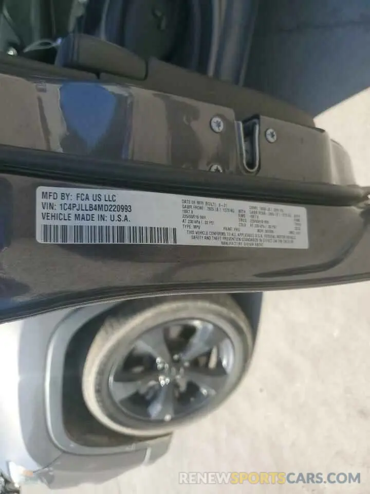 15 Photograph of a damaged car 1C4PJLLB4MD220993 JEEP GRAND CHER 2021
