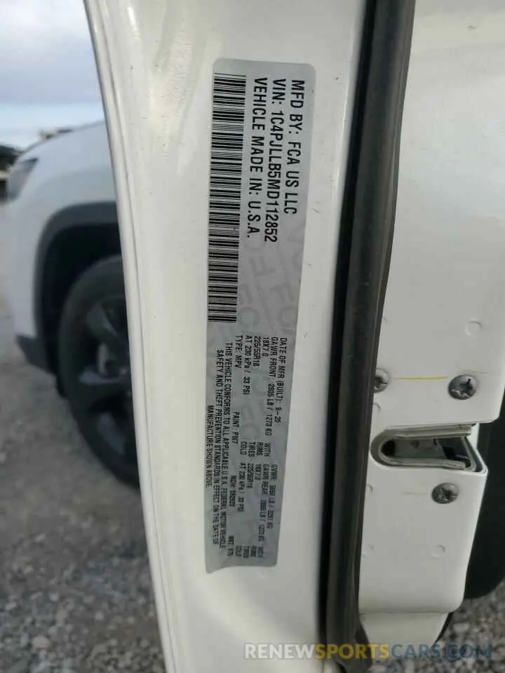 13 Photograph of a damaged car 1C4PJLLB5MD112852 JEEP GRAND CHER 2021