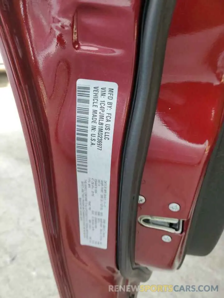 13 Photograph of a damaged car 1C4PJMLB1MD236977 JEEP GRAND CHER 2021