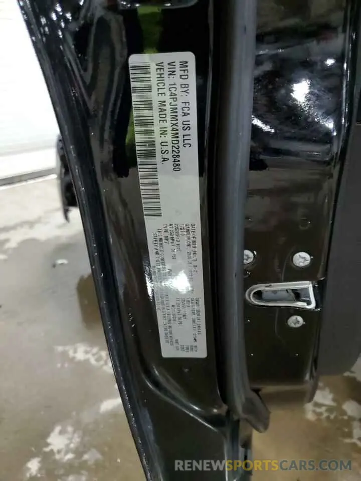 14 Photograph of a damaged car 1C4PJMMX4MD228480 JEEP GRAND CHER 2021