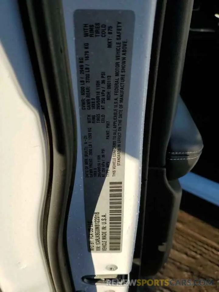 13 Photograph of a damaged car 1C4RJKBG0M8122018 JEEP GRAND CHER 2021