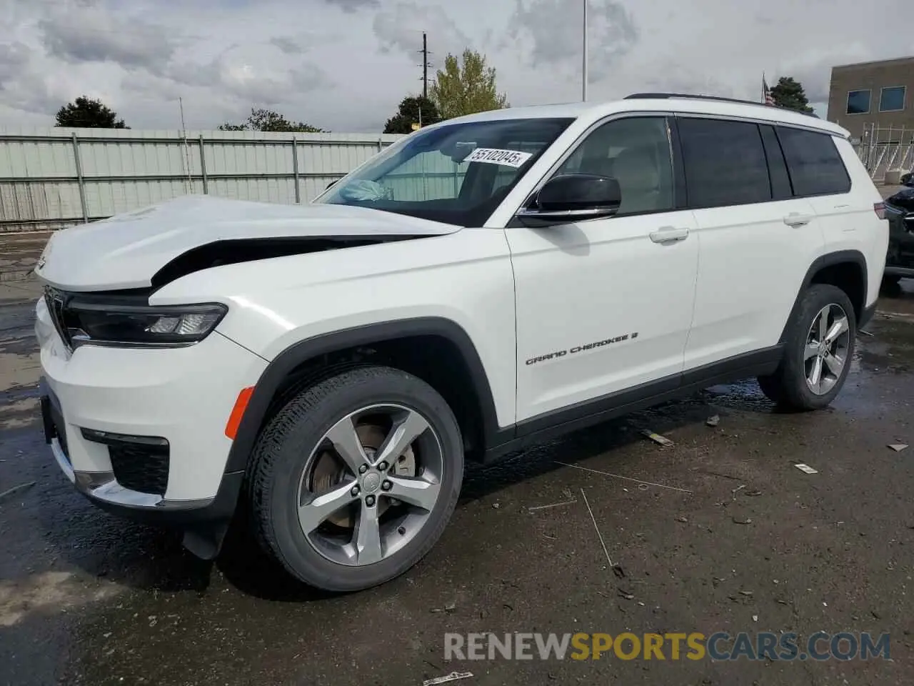 1 Photograph of a damaged car 1C4RJKBG4M8128310 JEEP GRAND CHER 2021