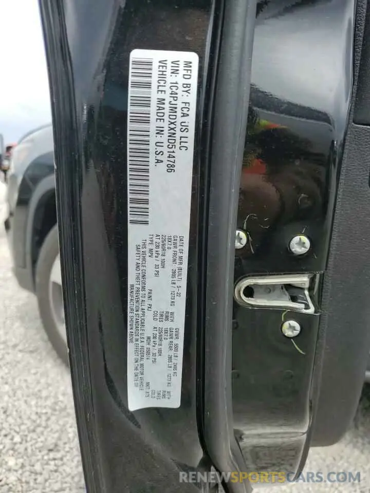 13 Photograph of a damaged car 1C4PJMDXXND514786 JEEP GRAND CHER 2022