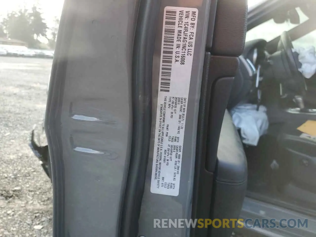 13 Photograph of a damaged car 1C4RJFAG1NC116008 JEEP GRAND CHER 2022