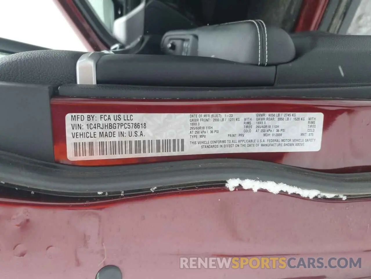 13 Photograph of a damaged car 1C4RJHBG7PC578618 JEEP GRAND CHER 2023